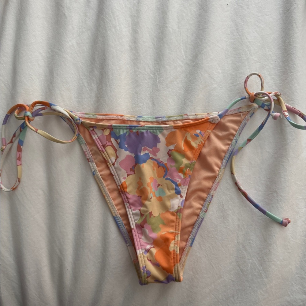 Billabong Floral Bikini Bottom with Tie Sides